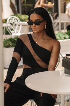 Black Own The Moment Bodysuit