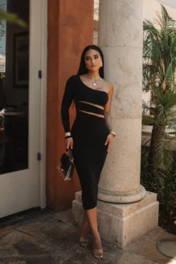 Noir Chase The Night One Shoulder Dress