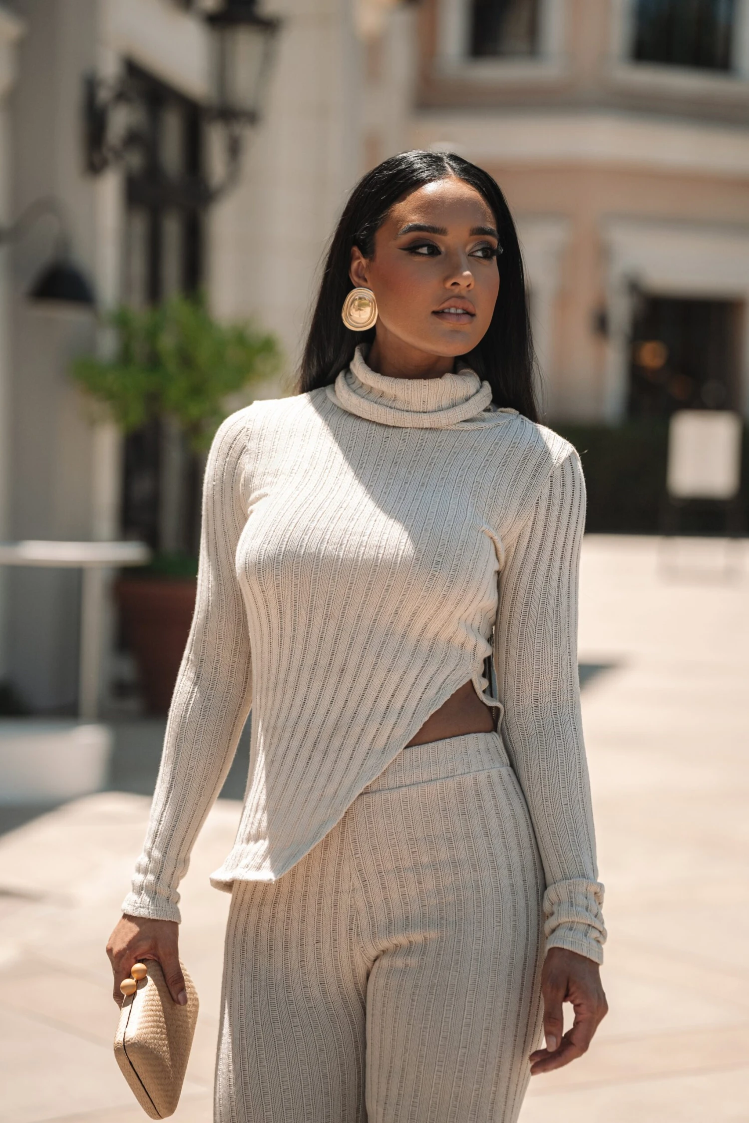 Natural One Call Away Ribbed Turtleneck Top 1 Natural One Call Away Ribbed Turtleneck Top