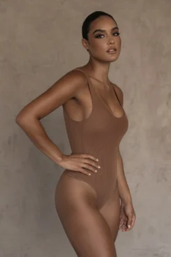 Pecan Mesh Essentials Tank Bodysuit Undergarment 23 Pecan Mesh Essentials Tank Bodysuit Undergarment -Trendify Store FALL2020 PART2 3