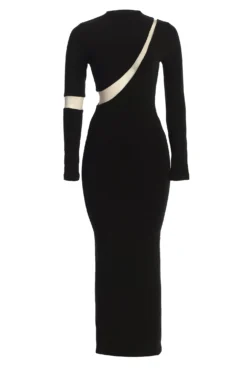 Noir Show Stopper High Neck Dress -Trendify Store IMG 3637copy