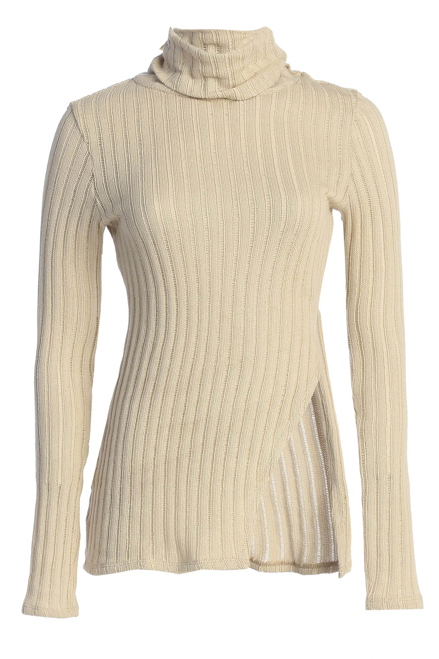 Natural One Call Away Ribbed Turtleneck Top 6 Natural One Call Away Ribbed Turtleneck Top - Image 6