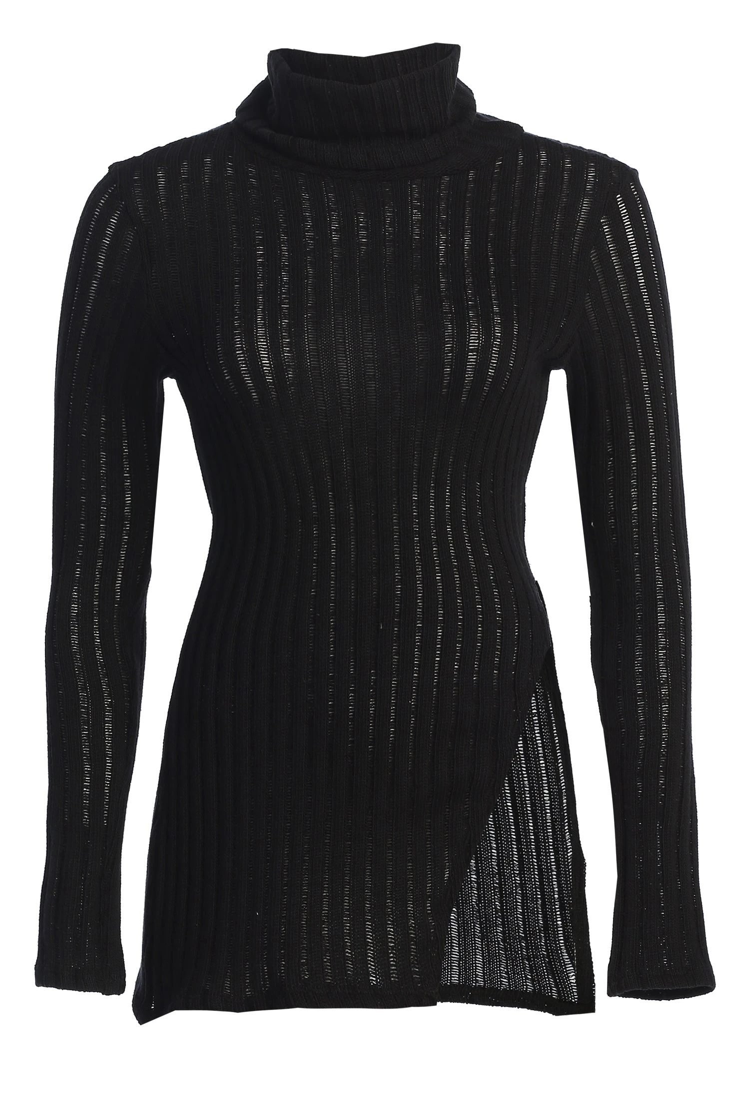 Black One Call Away Ribbed Turtleneck Top 3 Black One Call Away Ribbed Turtleneck Top - Image 3