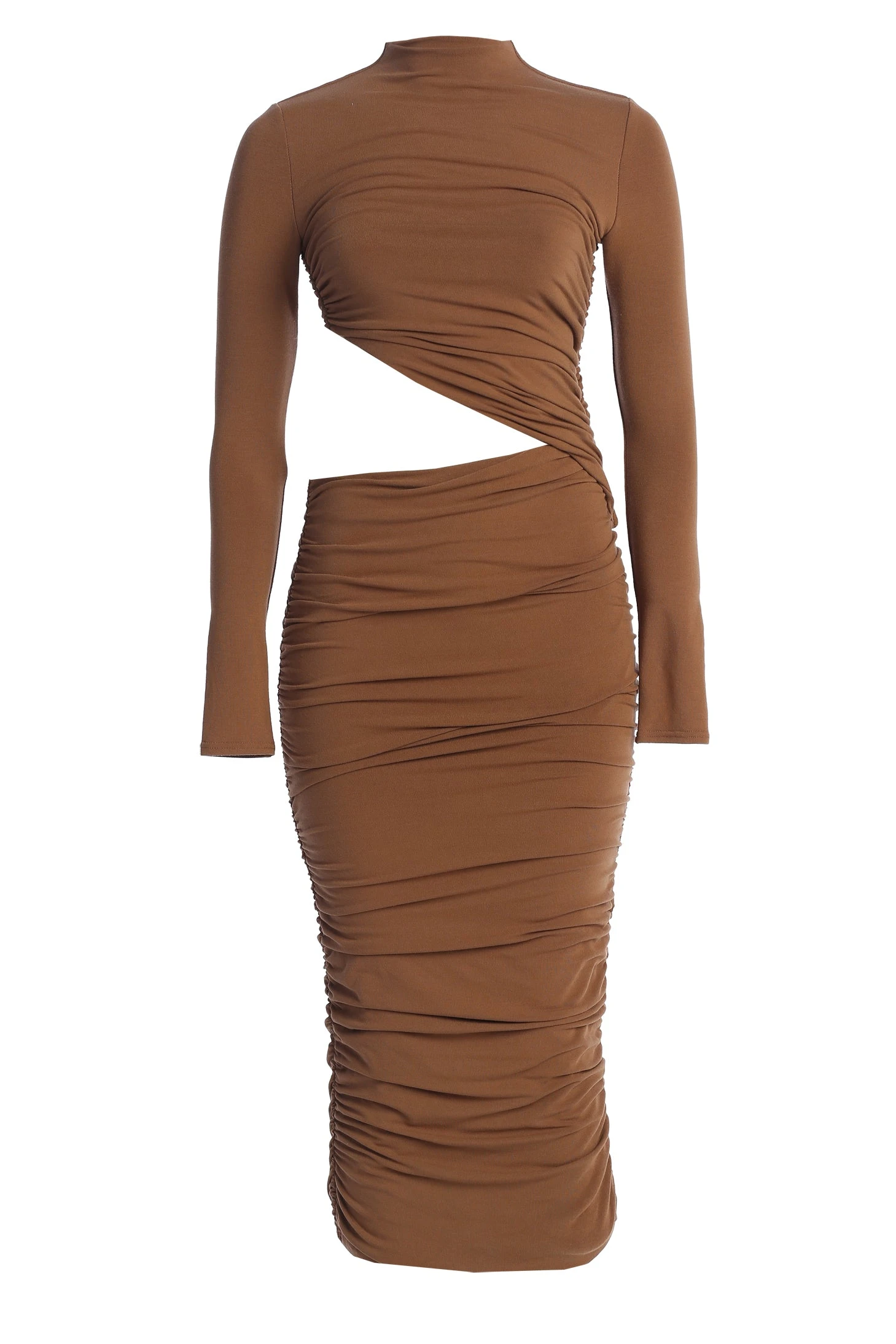 Pecan Clear Skies Mock Neck Dress 2 Pecan Clear Skies Mock Neck Dress - Image 2