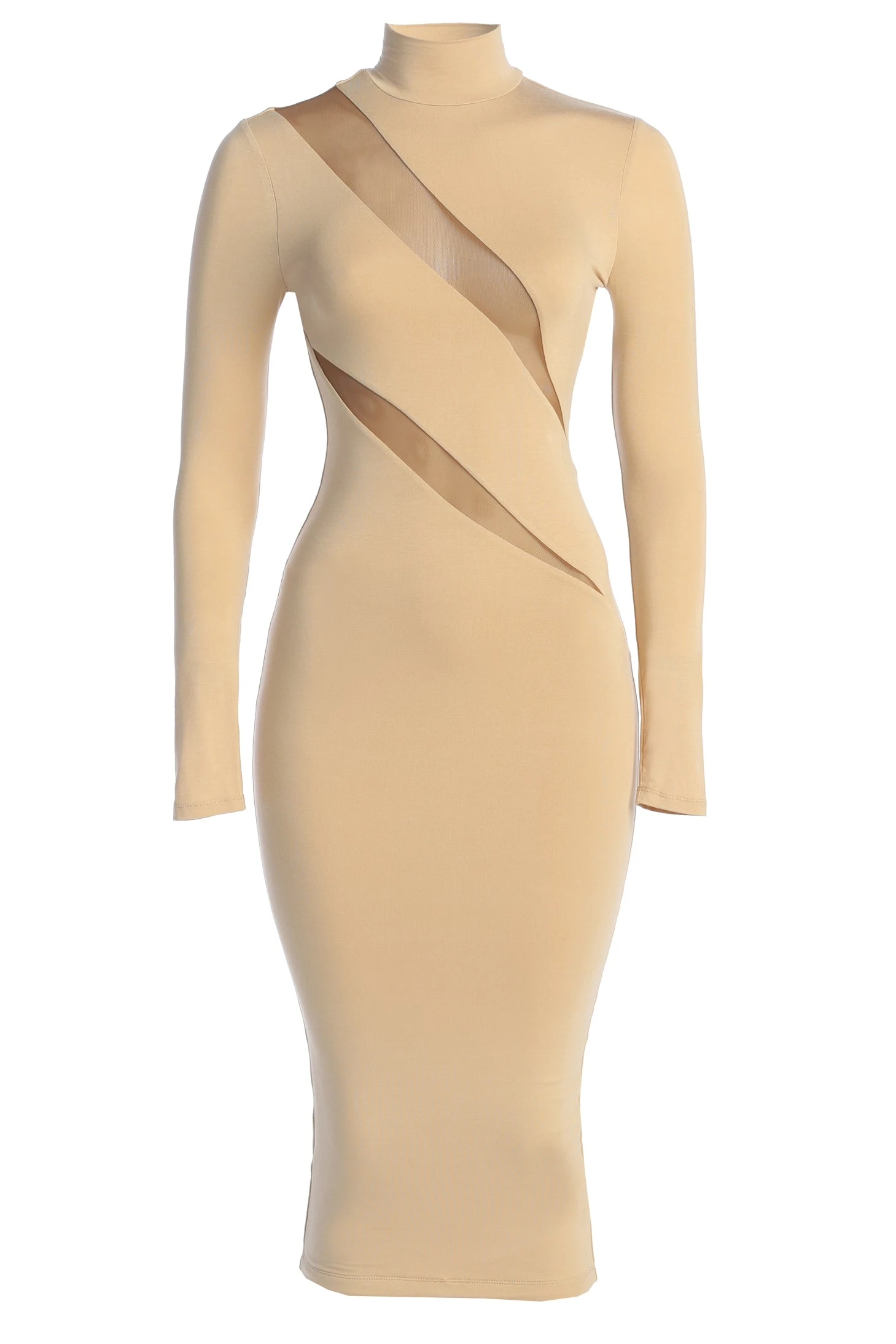 Tan Abigail Midi Dress 3 Tan Abigail Midi Dress - Image 3