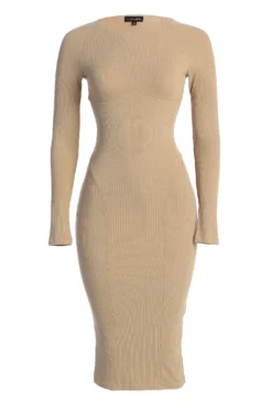 Beige High Expectations Midi Dress -Trendify Store IMG 7135copy