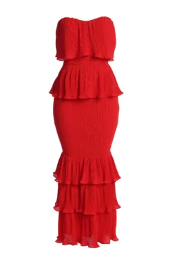 Red Casa Blanca Ruffle Dress -Trendify Store IMG 7556copy