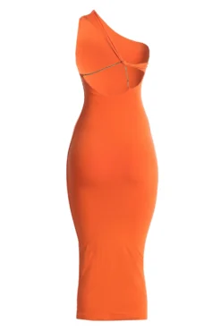 Orange Meara One Shoulder Dress -Trendify Store IMG 8041copy