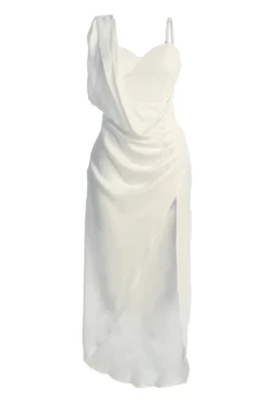 Ivory Kristiana Slit Dress -Trendify Store IMG 8333copy