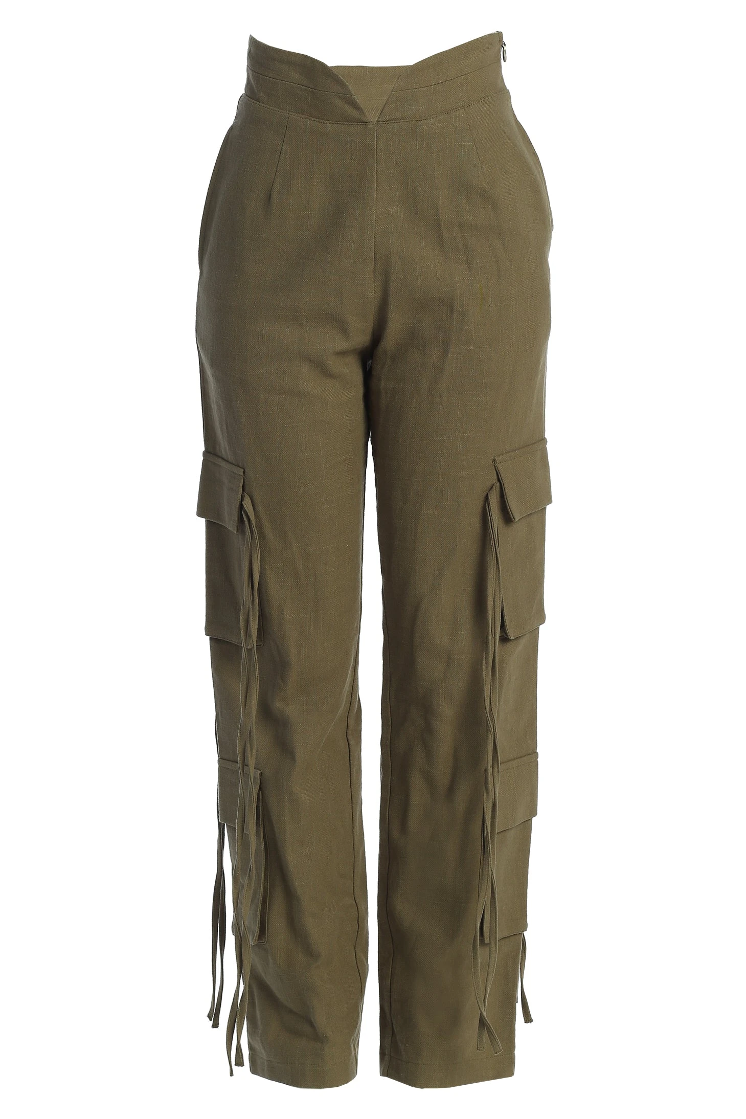 Olive Better Half Linen Utility Pants 2 Olive Better Half Linen Utility Pants - Image 2