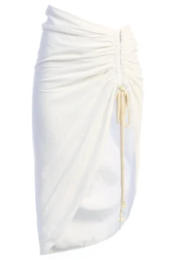 Ivory Spring Ruched Linen Skirt 15 Ivory Spring Ruched Linen Skirt -Trendify Store IMG 9509