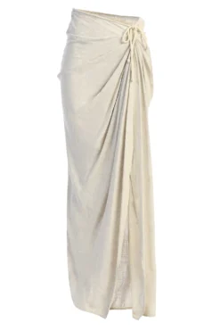 Natural Noelia Linen Slit Skirt -Trendify Store IMG 9684 scaled