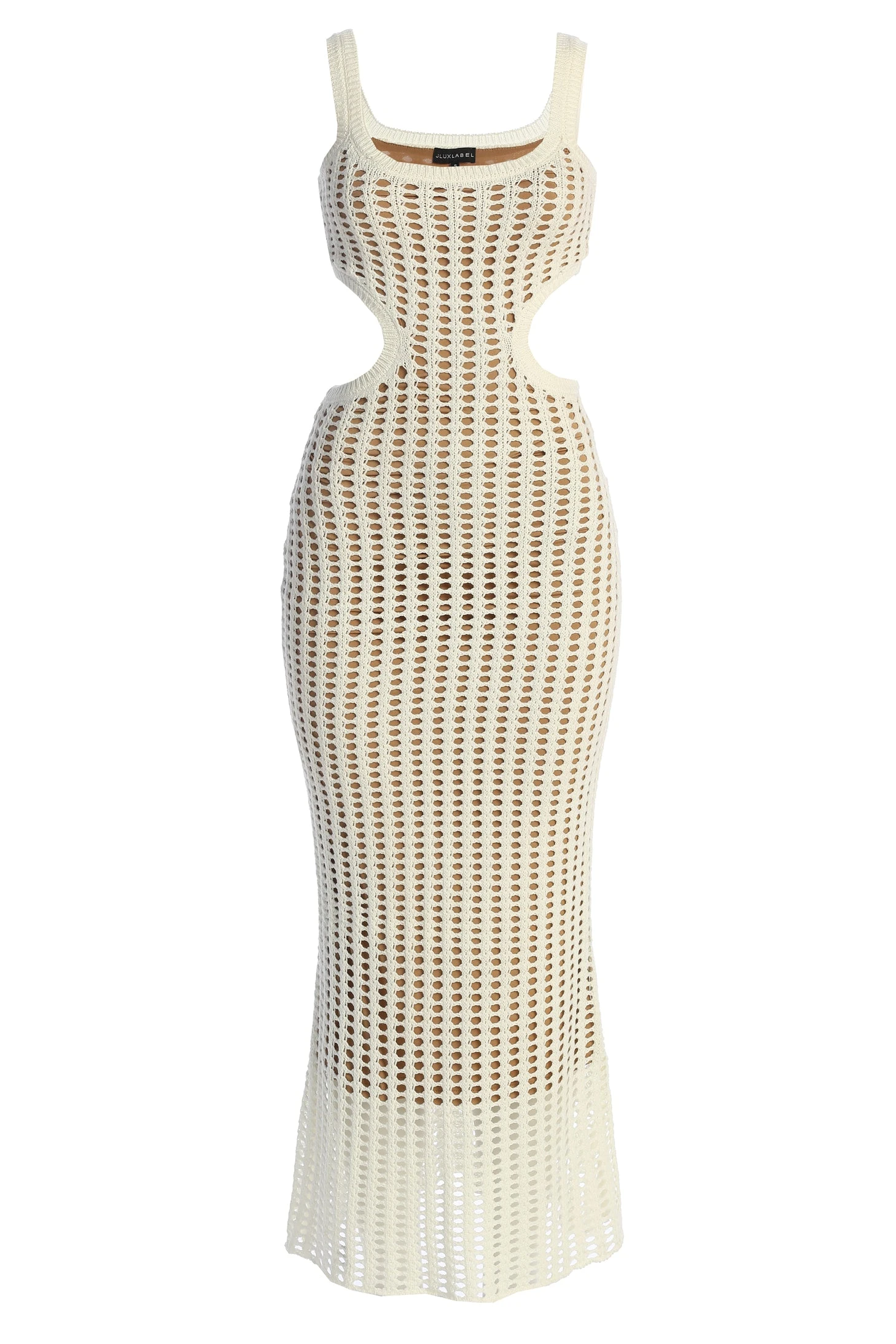 White Melrose Cutout Midi Dress 4 White Melrose Cutout Midi Dress - Image 4