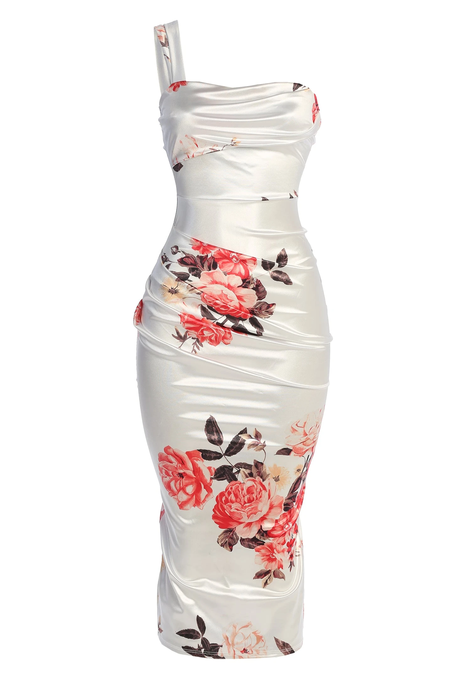 Ivory Crystalline Floral Midi Dress 4 Ivory Crystalline Floral Midi Dress - Image 4