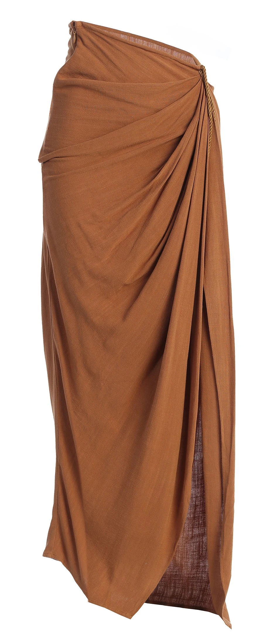 Pecan Noelia Linen Slit Skirt 3 Pecan Noelia Linen Slit Skirt - Image 3