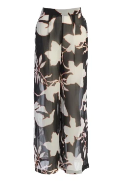 Ivory Floral Stay For A While Printed Trousers -Trendify Store IMG 9867copy