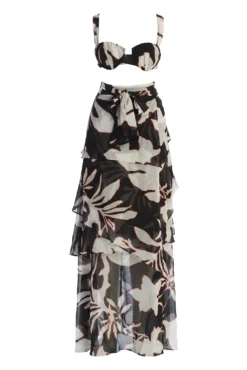 White Floral Printed Love Two-Piece Set -Trendify Store IMG 9870copy