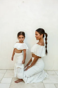 White Emily Ruffled Skirt Set -Trendify Store JESSIMALAY 02