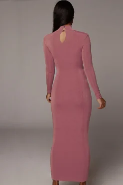 Mauve Kara Mock Neck Dress 11 Mauve Kara Mock Neck Dress -Trendify Store JLUXLABEL0145pink