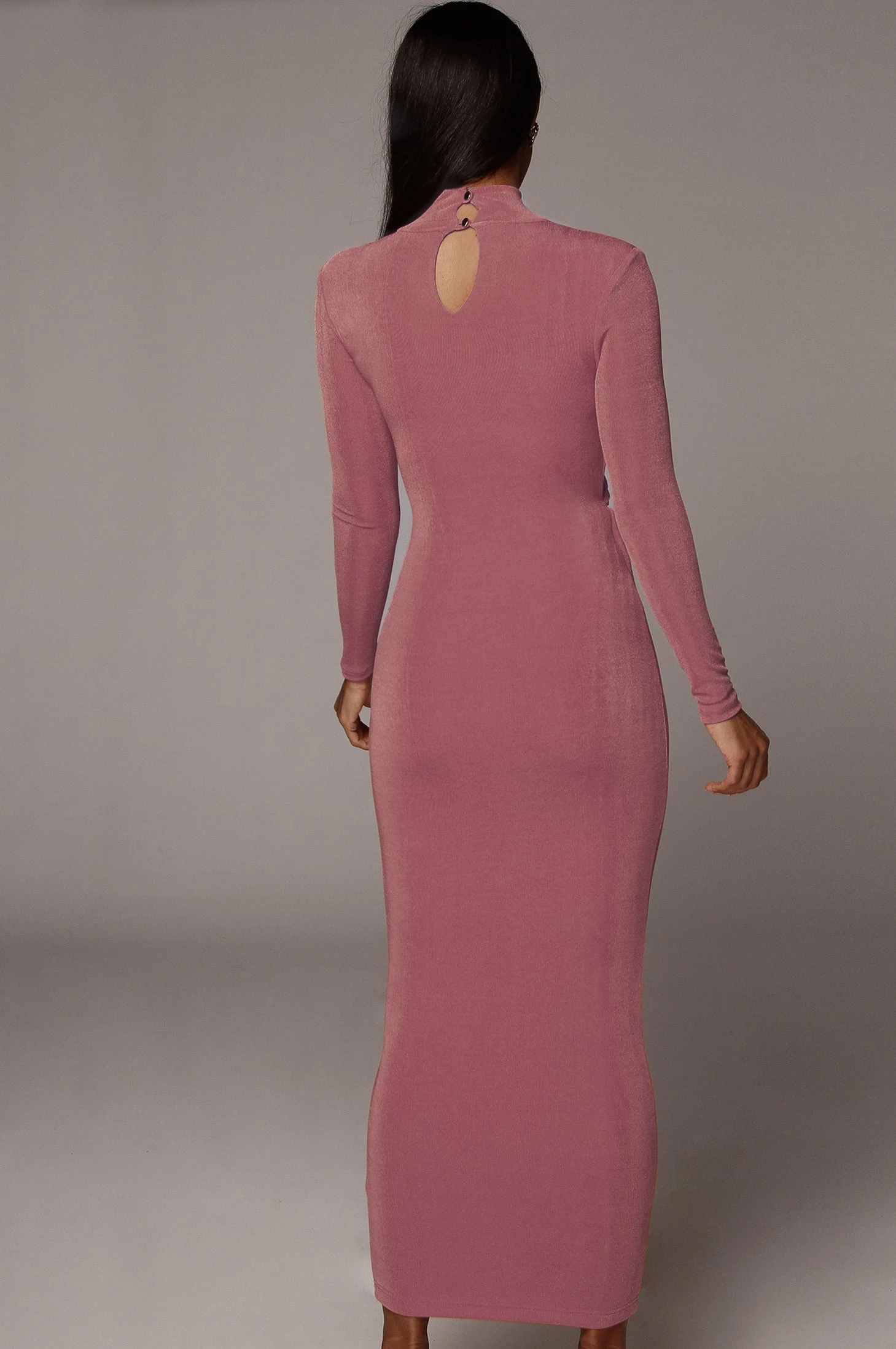 Mauve Kara Mock Neck Dress 6 Mauve Kara Mock Neck Dress - Image 6