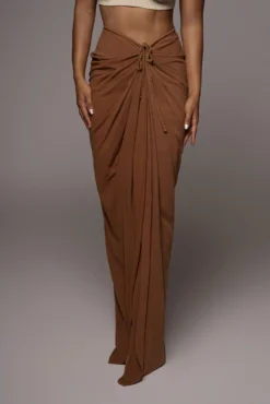 Pecan Noelia Linen Slit Skirt 14 Pecan Noelia Linen Slit Skirt -Trendify Store JULY8LINEN 9