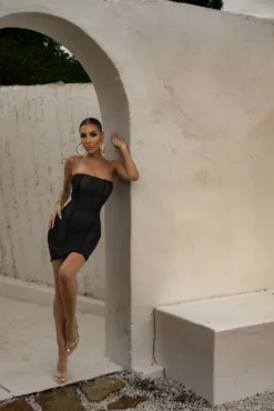 Noir Unapologetic Mini Dress -Trendify Store LOVEISHERNAME 113