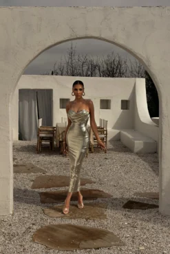 Light Gold Visions Of You Midi Dress 25 Light Gold Visions Of You Midi Dress -Trendify Store LOVEISHERNAME 45