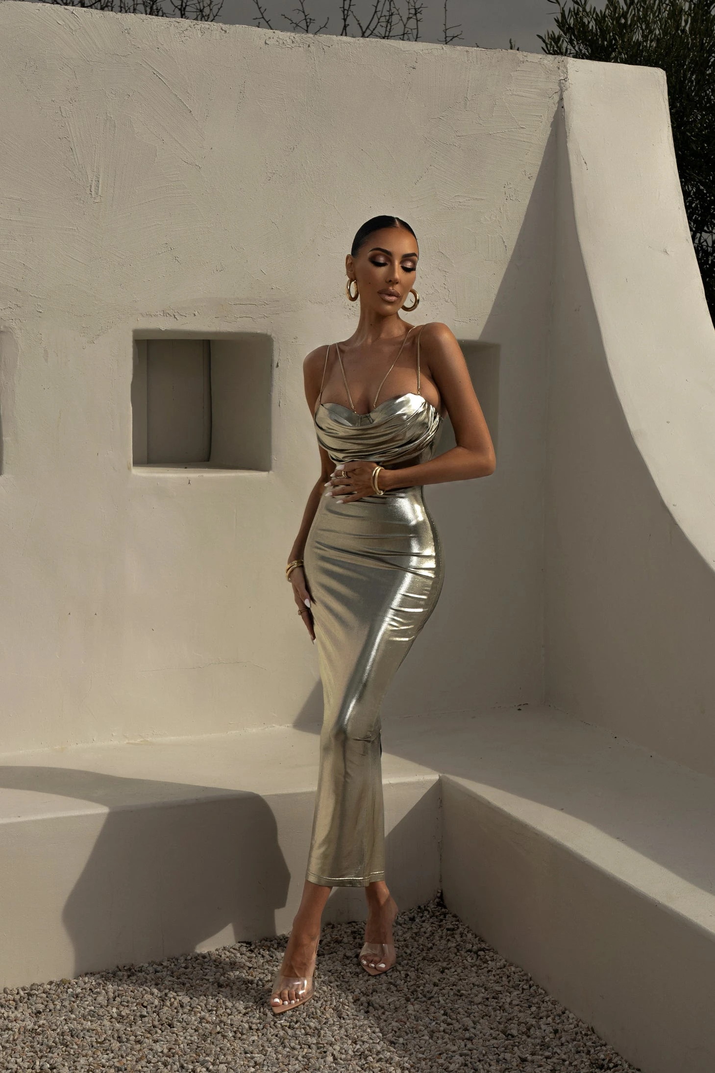 Light Gold Visions Of You Midi Dress 17 Light Gold Visions Of You Midi Dress - Image 17