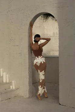 White Edena Embroidered Midi Skirt -Trendify Store LOVEISHERNAME 8