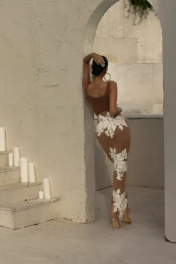 White Edena Embroidered Midi Skirt -Trendify Store LOVEISHERNAME 9