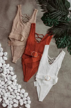 Ivory Juliette Knit Belted One Piece -Trendify Store MG 5563