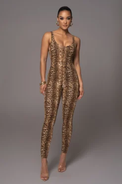 Snakeskin Wild Ones Tank Jumpsuit