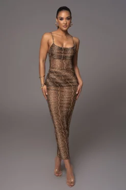 Snakeskin Make An Entrance Cowl Neck Dress -Trendify Store PRODUCT APR112023 36 scaled