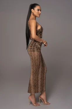 Snakeskin Make An Entrance Cowl Neck Dress -Trendify Store PRODUCT APR112023 38 scaled