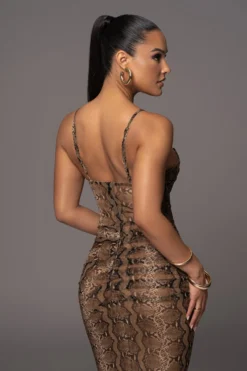 Snakeskin Make An Entrance Cowl Neck Dress -Trendify Store PRODUCT APR112023 41 scaled