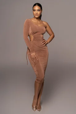 Tan In The Moment Dress
