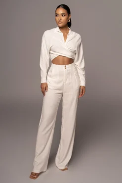 Ivory Soho Front Tied Woven Top 24 Ivory Soho Front Tied Woven Top -Trendify Store PRODUCT APR152022 177