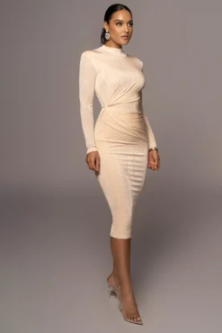 Buttercream Kara Mock Neck Dress -Trendify Store PRODUCT APR152022 251