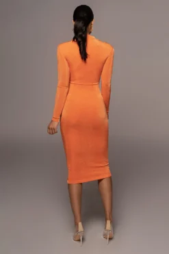 Orange Audette Turtleneck Dress 10 Orange Audette Turtleneck Dress -Trendify Store PRODUCT APR152022 262