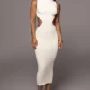 Ivory Til Sunrise Midi Dress