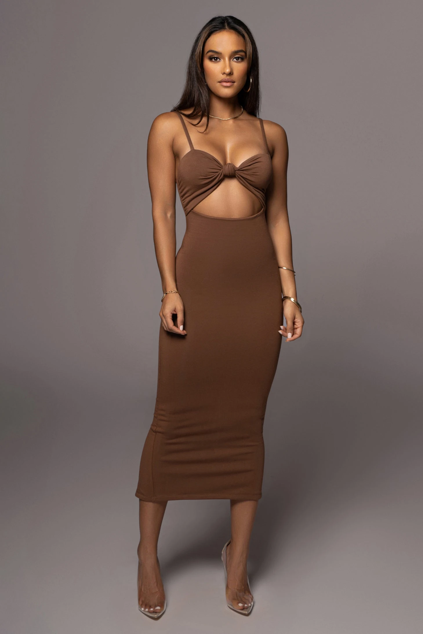 Chocolate Midnight Memories Midi Dress 2 Chocolate Midnight Memories Midi Dress - Image 2