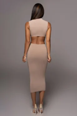 Beige Til Sunrise Midi Dress -Trendify Store PRODUCT AUG102022 88