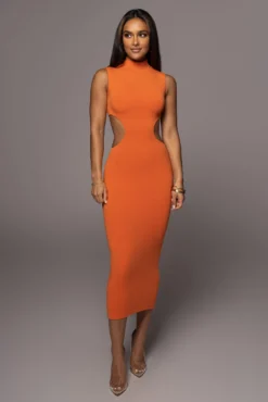Orange Til Sunrise Midi Dress -Trendify Store PRODUCT AUG102022 92