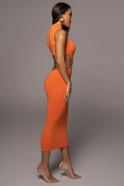 Orange Til Sunrise Midi Dress -Trendify Store PRODUCT AUG102022 94