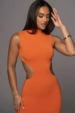 Orange Til Sunrise Midi Dress -Trendify Store PRODUCT AUG102022 97