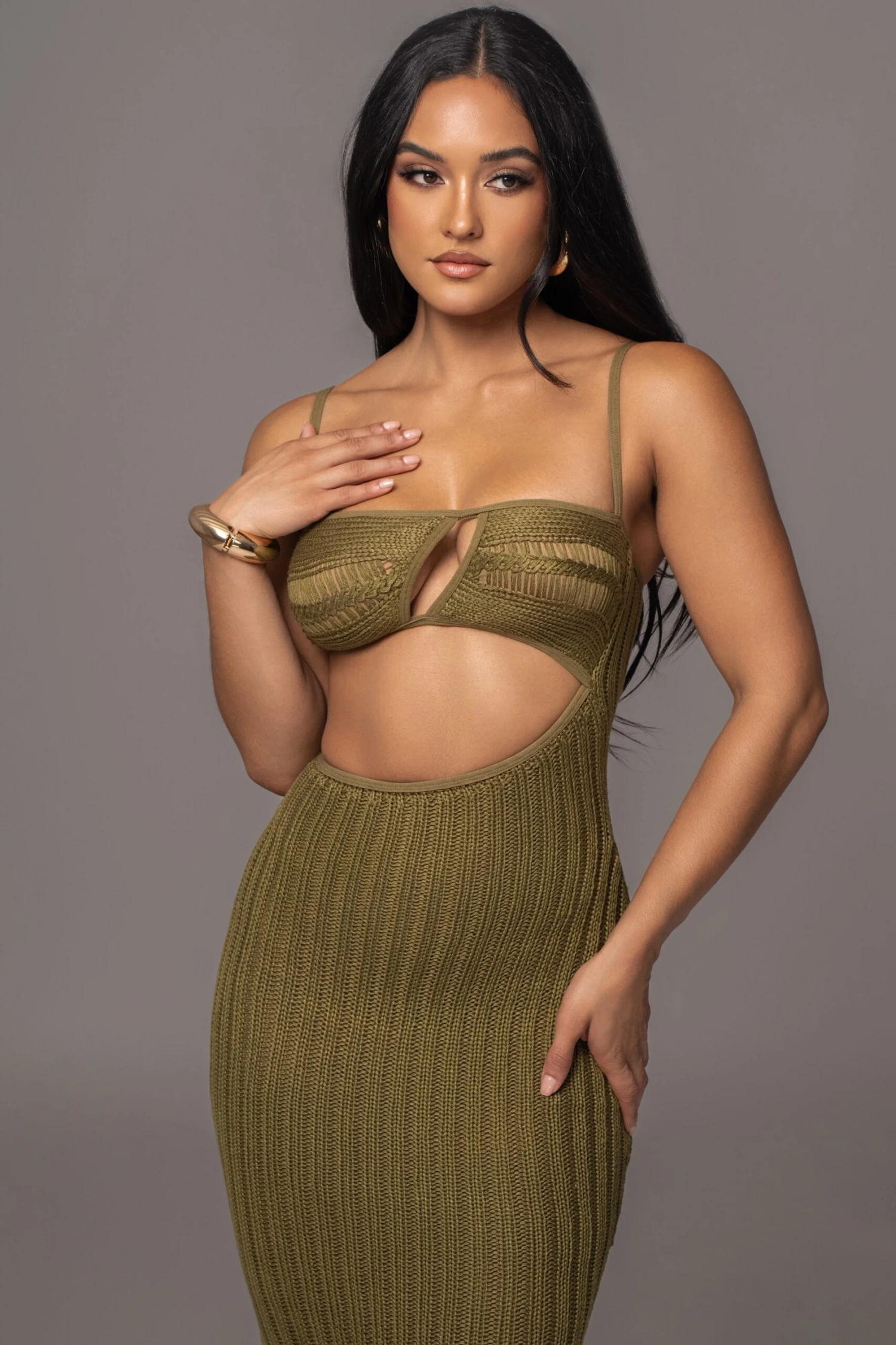 Olive Coastal Escape Dress 3 Olive Coastal Escape Dress - Image 3