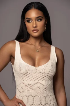 Cream Ballari Crochet Knit Maxi Dress -Trendify Store PRODUCT AUG72023 ASAP 25 scaled