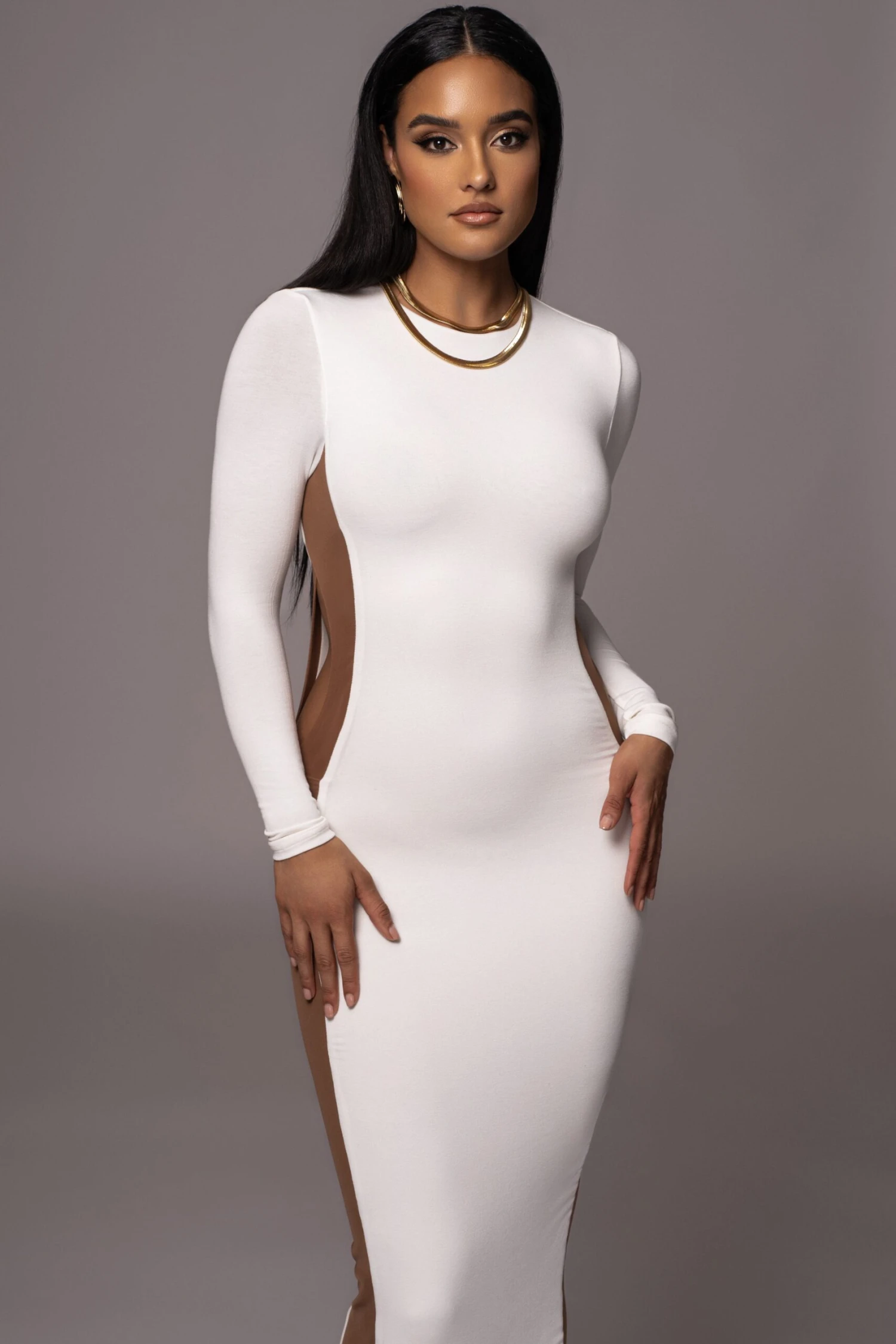 Ivory Break Away Maxi Dress 4 Ivory Break Away Maxi Dress - Image 4