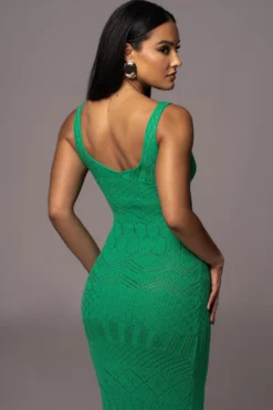 Green Ballari Crochet Knit Maxi Dress -Trendify Store PRODUCT AUG72023 ASAP 7 scaled