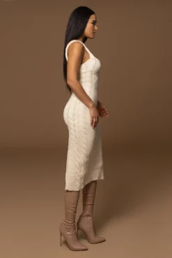Ivory Daria Sweater Knit Dress 18 Ivory Daria Sweater Knit Dress -Trendify Store PRODUCT DEC122022 WINTER 139